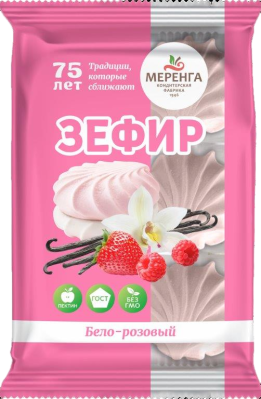 Зефир Меренга Бело-розовый 270г