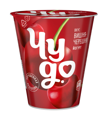 Йогурт вязкий Чудо Вишня-Черешня 2.0% 290г БЗМЖ
