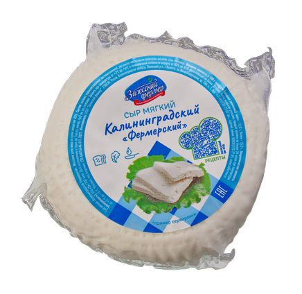 Сыр мягкий Калининградский Залесский Фермер 40% в/у 315г БЗМЖ