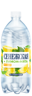 Вода питьевая Сенежская Лимон-мята газ 1л