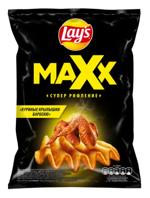 Чипсы Лейз МАХХ куриные Крылышки Барбекю 100г