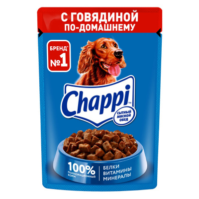 Корм влажный для собак Чаппи Говядина по-домашнему 85г