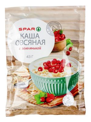 Каша овсяная SPAR с Земляникой 8*43г