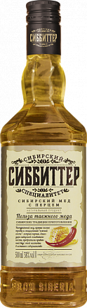 Настойка горькая Сиббиттер Сибирский мёд с перцем 0,5л 38%