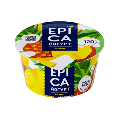 Йогурт Эпика Ананас 4,8% 130г БЗМЖ