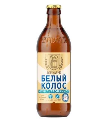 Напиток пивной н/ф Бочкарев Белый Колос 0,43л 4,5% ст/б