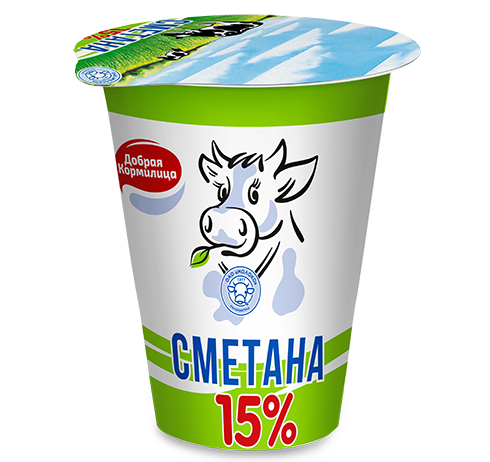 Сметана Добрая Кормилица 15% 300г БЗМЖ