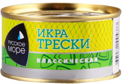 Икра деликатесная трески Классическая Русское море 130г