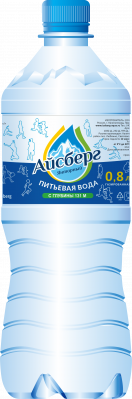 Вода питьевая Айсберг газ 0,8л