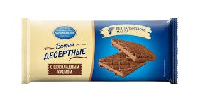 Вафли Коломенские Десертные с шоколадным кремом 90г