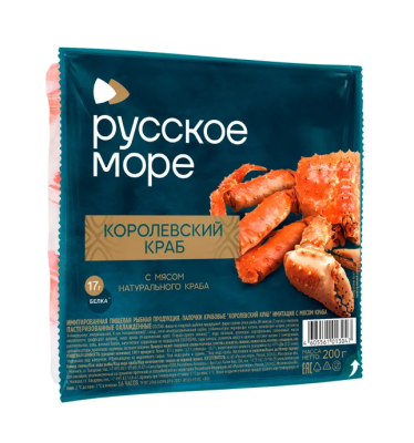 Палочки крабовые Русское море Корол краб охл 250г