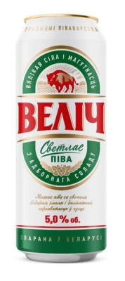 Пиво светлое Велич 0,45л 5% ж/б