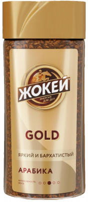 Кофе растворимый Жокей Голд арабика 95г ст/б
