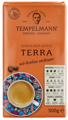 Кофе молотый Tempelmann Terra 500г