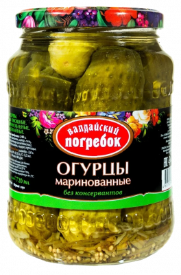 Огурцы маринованные Валдайский погребок 650г ст/б