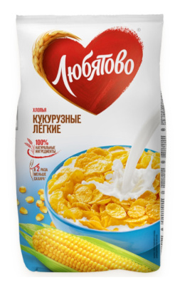 Завтрак готовый Любятово Хлопья кукурузные легкие 270г