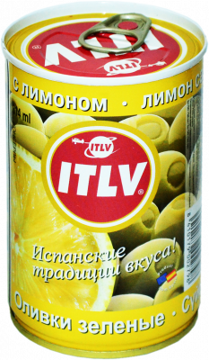 Оливки зеленые с лимоном ИТЛВ 300г ж/б