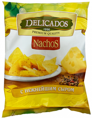 Чипсы кукурузные Начос Деликадос Нежнейший сыр 150г