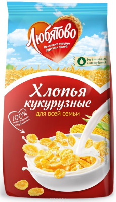 Хлопья кукурузные Любятово 600г