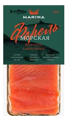 Форель с/с филе-кусок Marina морская в/у 200г