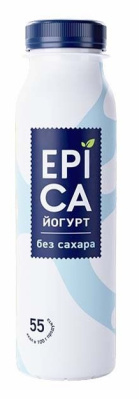 Йогурт питьевой Эпика Натуральный б/сахара 2,9% 260г БЗМЖ