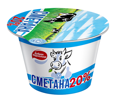 Сметана Добрая Кормилица 20% 200г БЗМЖ