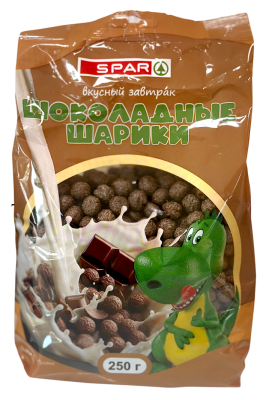 Завтрак готовый SPAR Шарики шоколадные 250г