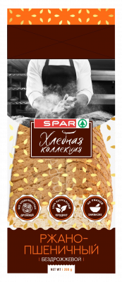 Хлеб Пшенично-ржаной SPAR Хлебная коллекция бездрожжевой нарезанный 370г