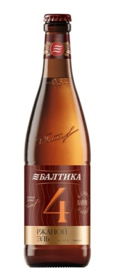 Напиток пивной темный Балтика №4 Ржаной Эль 0,5л 5,6% ст/б