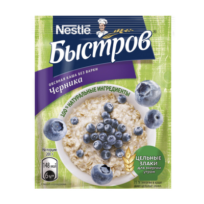 Каша овсяная Быстров Черника 40г