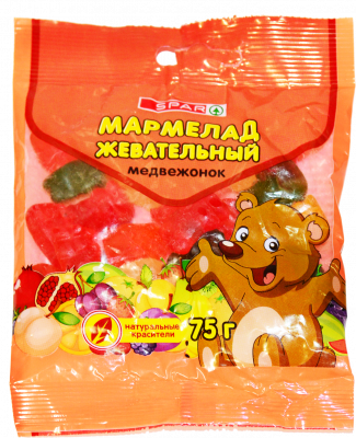Мармелад жевательный SPAR медвежонок 75г