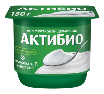 Йогурт Актибио Натуральный 3,5% 130г БЗМЖ