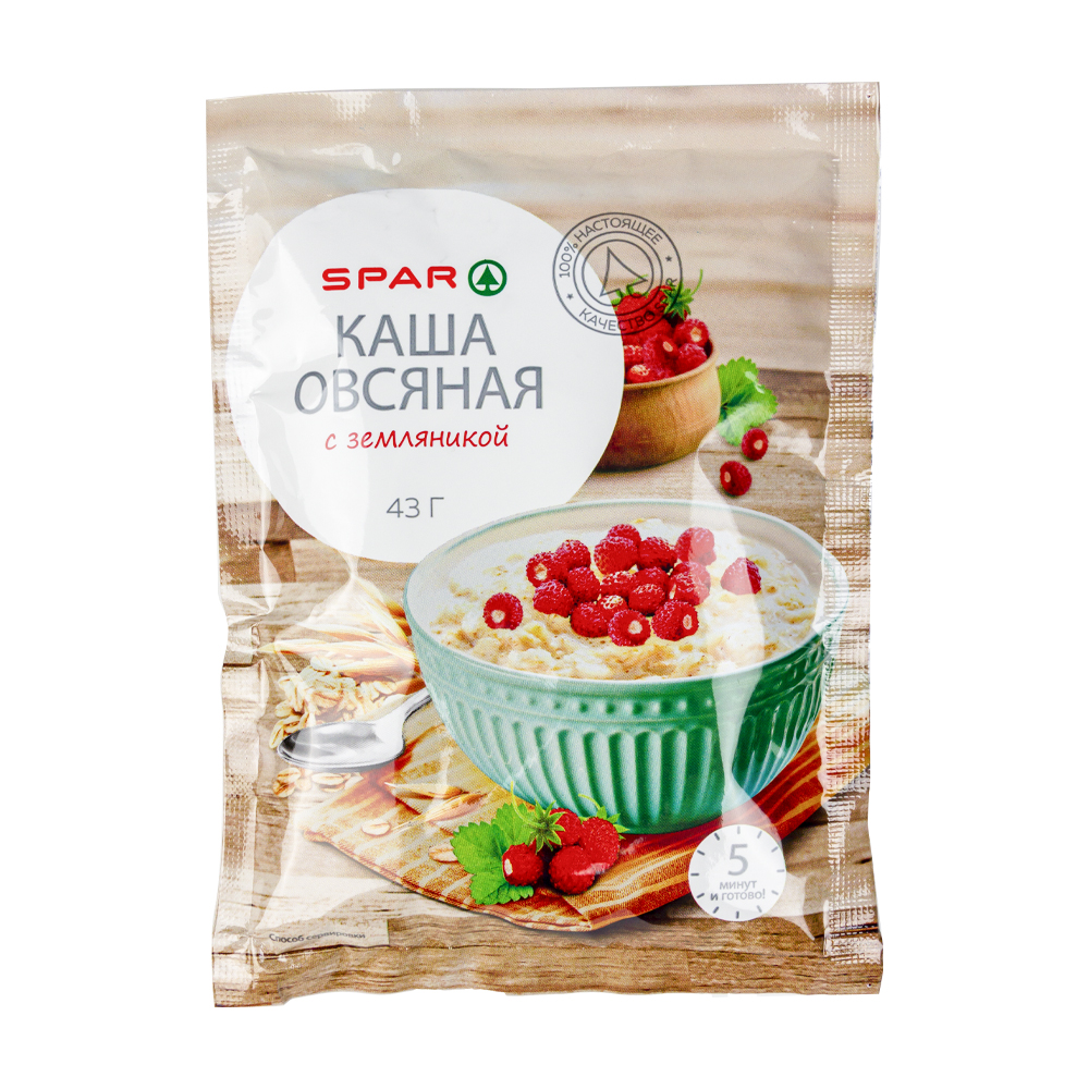 Каша овсяная SPAR Земляника 43г