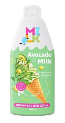 Гель для душа Милк крем молоко и авокадо 500мл