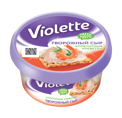 Сыр творожный Карат Виолетта Креветки 70% пл/банка 140г БЗМЖ