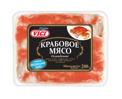 Крабовое мясо Снежный краб Вичи охлажденное 200г