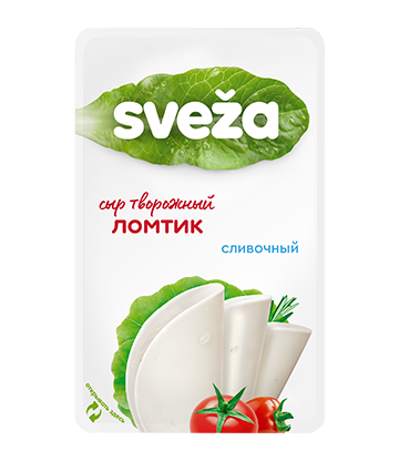Сыр творожный Сливочный Свежа Савушкин 60% нарезка 150г БЗМЖ