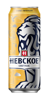 Пиво светлое Невское 0,45л 4,6% ж/б
