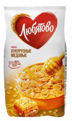 Хлопья кукурузные Любятово Медовые 250г