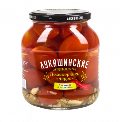 Помидоры Черри ассорти маринованные Лукашинские 670г ст/б