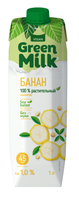Напиток растительный ГринМилк Банан 1л