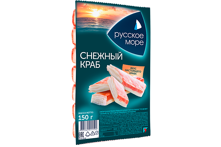 Палочки крабовые Русское море Снежный краб охл 150г