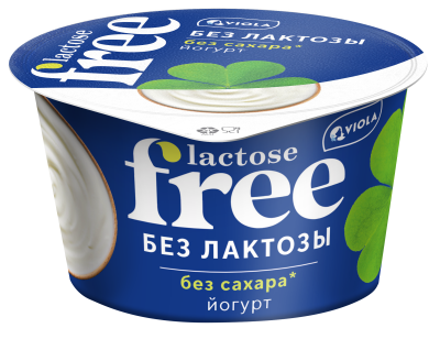 Йогурт безлактозный Фри Виола натуральный 3,4% 180г БЗМЖ