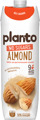 Напиток растительный Планто Миндаль без сахара 1л