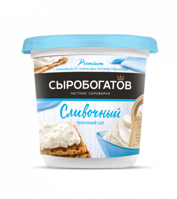 Сыр творожный Сыробогатов Сливочный 65% стакан 140г БЗМЖ