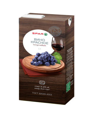 Вино SPAR кр п/сл 1л 9-11%