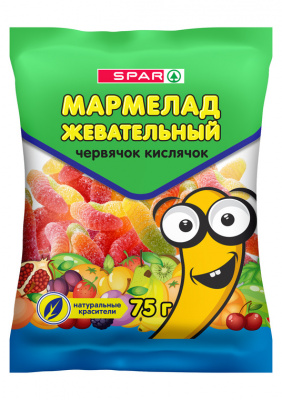 Мармелад жевательный SPAR Червячок Кислячок 75г