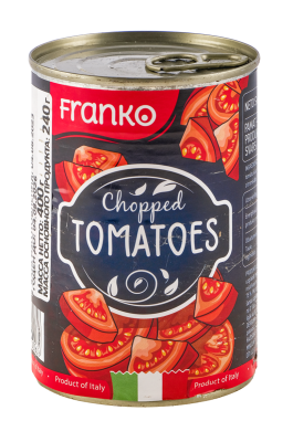 Томаты резаные в собственном соку Франко 400г ж/б