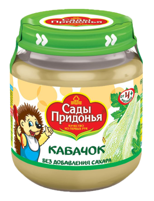 Пюре овощное Сады Придонья Кабачок с 4 мес ст/б 120г