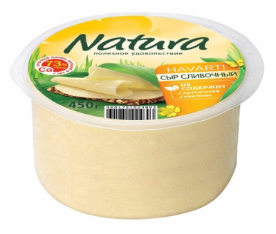 Сыр Сливочный Натура безлактозный 45% цилиндр 450г БЗМЖ